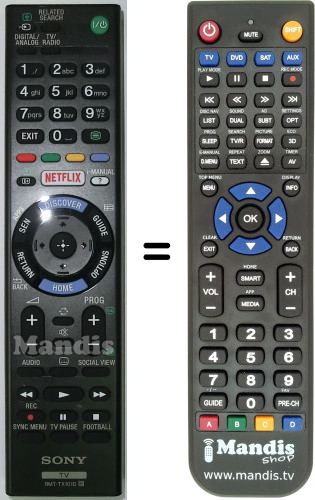New Remote Control for SONY RMT-TX101D RMTTX101D Netflix Replacement 