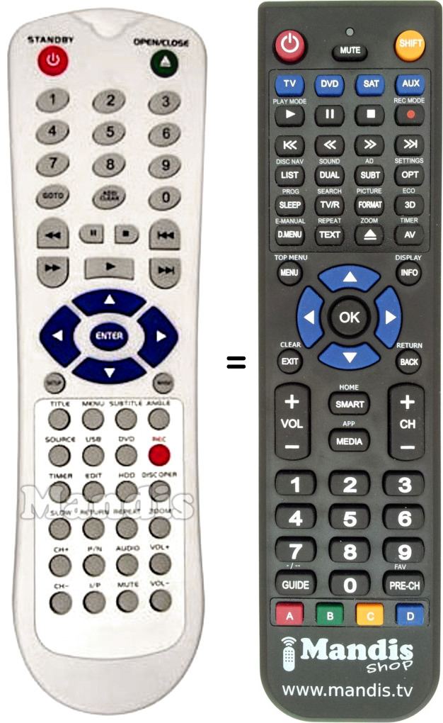 Replacement remote control MARVEL LOUIS REMCON240