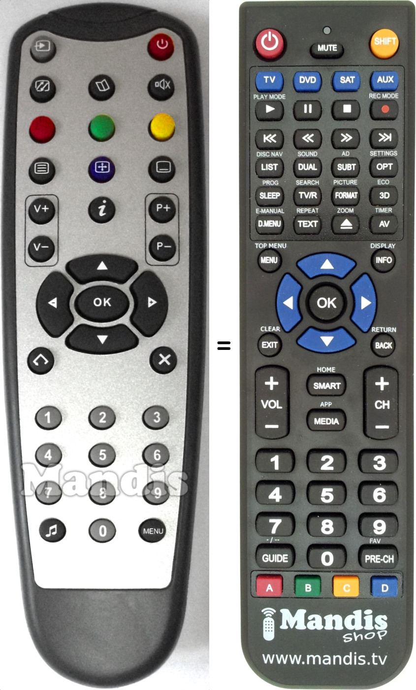 Replacement remote control 253263742