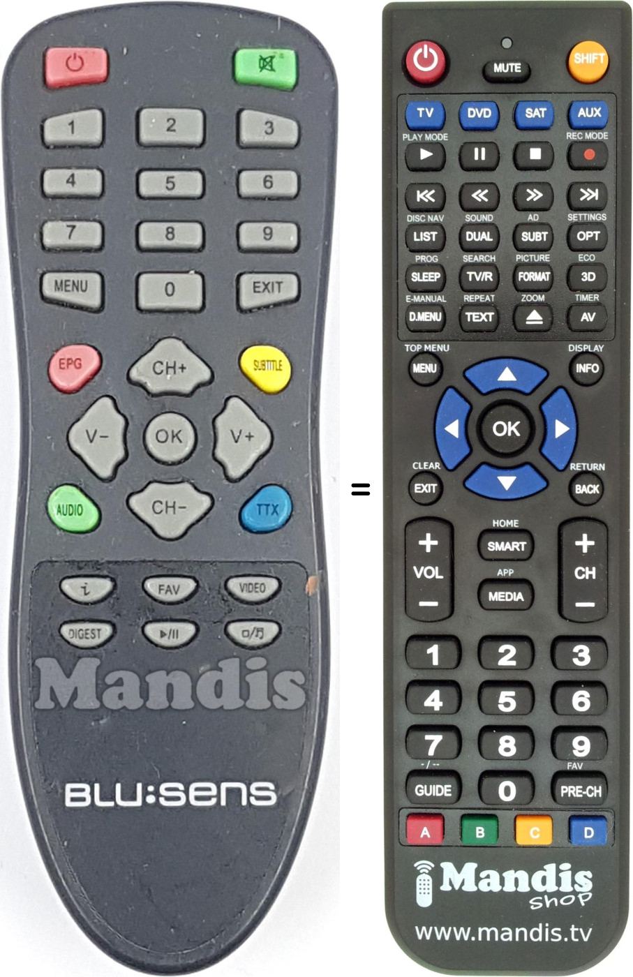 Replacement remote control REMCON2144