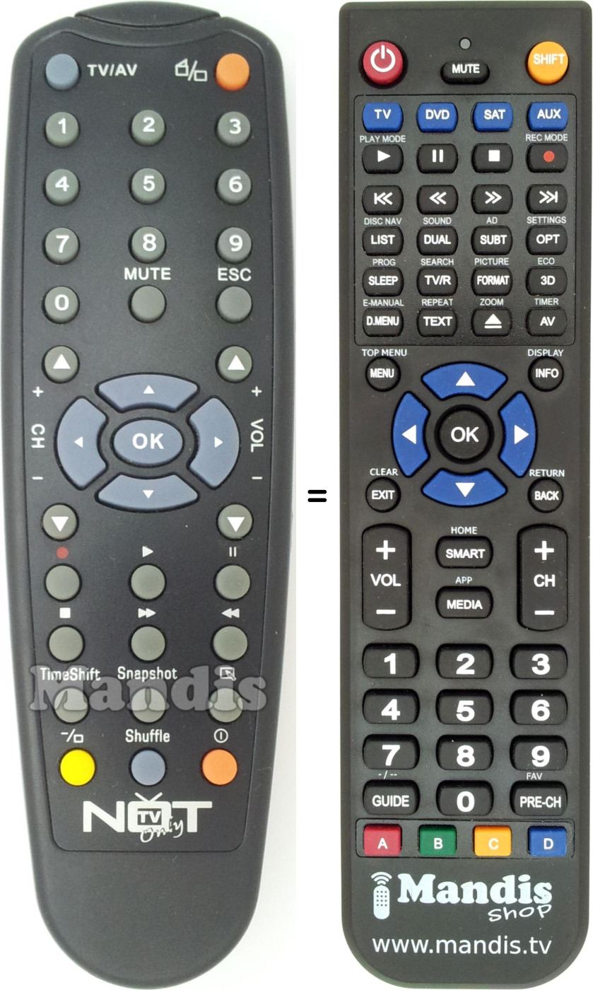 Replacement remote control NOT005