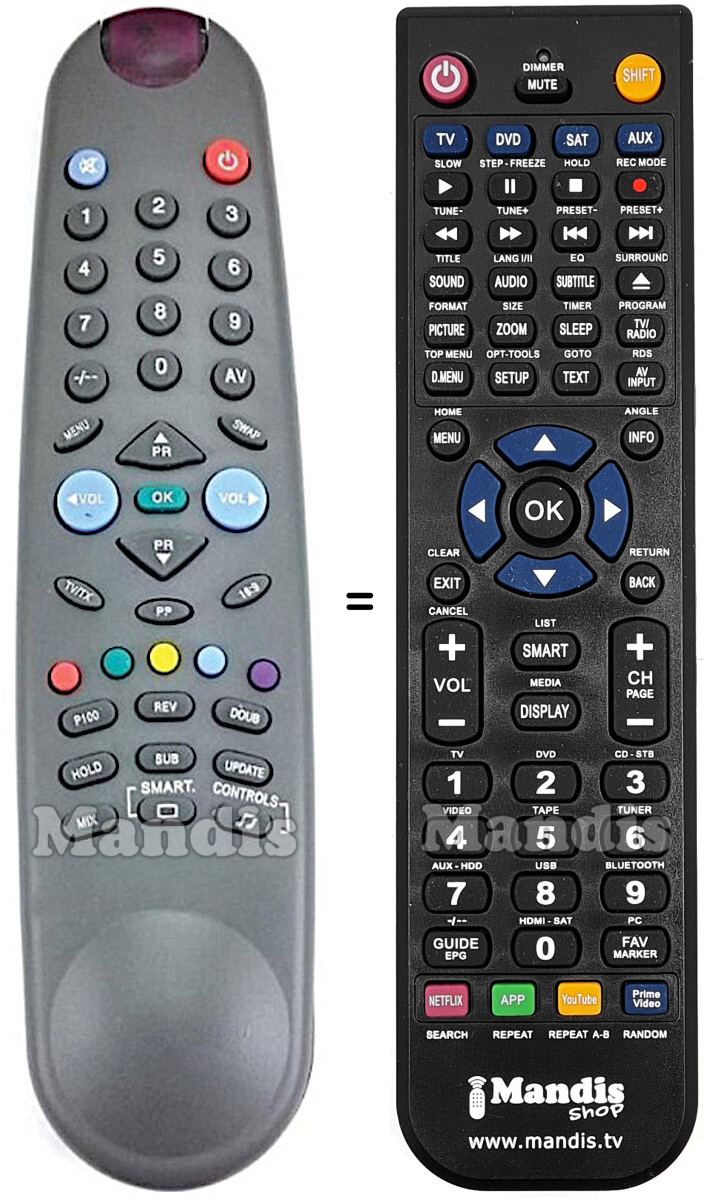 Replacement remote control Goodmans 7TK187F