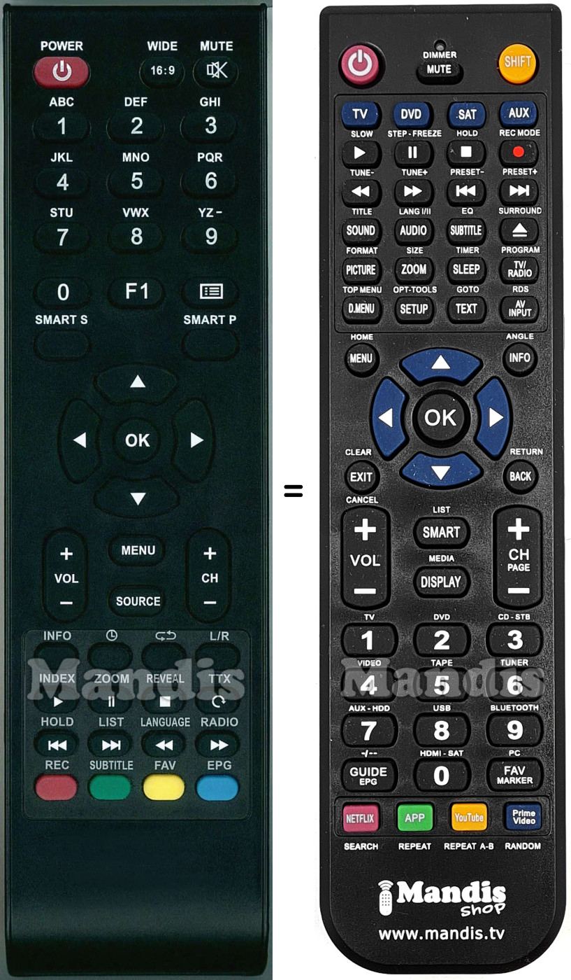 Replacement remote control Crown VAR002