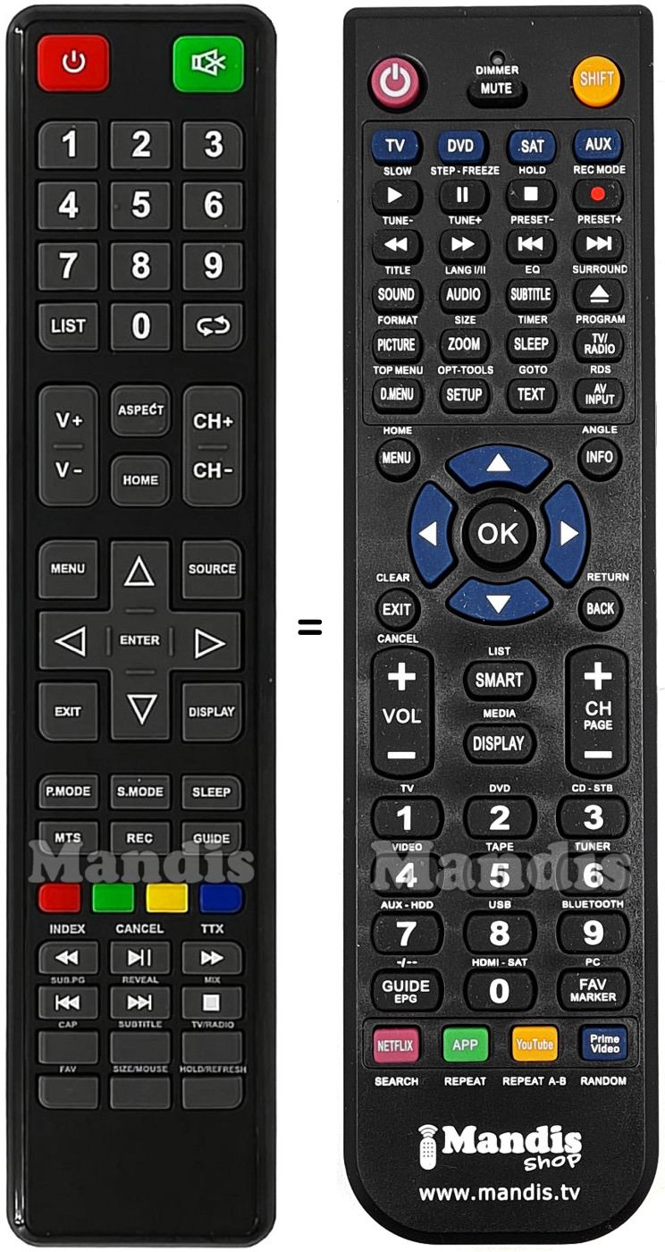 Replacement remote control LED-1840 SMART