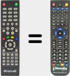 Replacement remote control for B3929HDLED