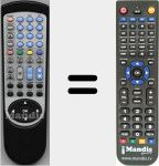 Replacement remote control for RCLTV3210H