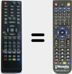 Replacement remote control for LEDTVDVD824D