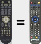 Replacement remote control for TVIX-HD M-5100SH