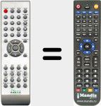 Replacement remote control for TV150-1