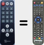 Replacement remote control for T2S2HEVC