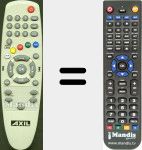 Replacement remote control for DVB4200
