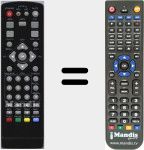 Replacement remote control for TV20