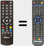 Replacement remote control for IRC TR 3003