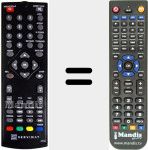 Replacement remote control for DF00 (TNT65HDU)