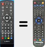 Replacement remote control for DTHD168R