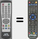 Replacement remote control for NPG003