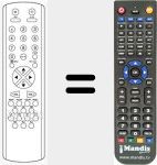 Replacement remote control for 2040