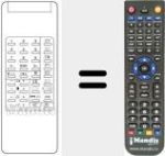 Replacement remote control for 29 PROG. TXT / VCR