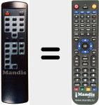 Replacement remote control for F SAT 6K