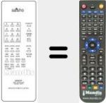 Replacement remote control for MEMORY TELETEXT