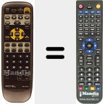 Replacement remote control for RR-DV91