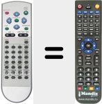 Replacement remote control for S 2122
