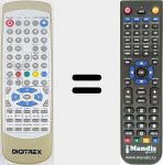 Replacement remote control for DIGI001