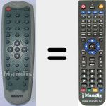 Replacement remote control for 8655DVBT