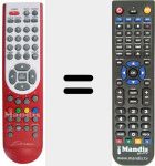Replacement remote control for REMCON1343