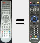 Replacement remote control for TTV1969TWINX