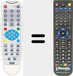 Replacement remote control for TD102