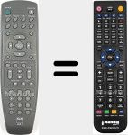 Replacement remote control for DVD-1
