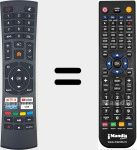 Replacement remote control for DVB-T2S2C (LE-43N4)