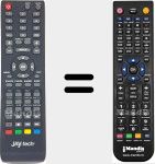 Replacement remote control for TV818