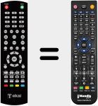 Replacement remote control for TTE-50Q3504K