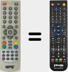 Replacement remote control for NPG011