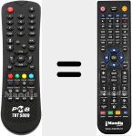 Replacement remote control for TNT5009