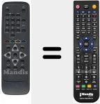 Replacement remote control for VIA DIGITAL (THOMSON