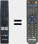 Replacement remote control for RC43160N (23759303)