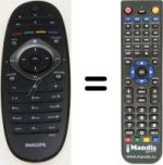 Télécommande équivalente Philips 32PFL7406M