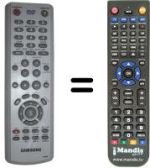 Replacement remote control Samsung SV-DVD645P