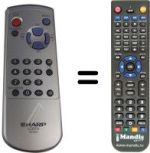 Télécommande équivalente Sharp LC12A2E