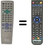 Télécommande équivalente Sharp DV660S