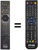 Mando a distancia equivalente Sony KDL-46 Z5500