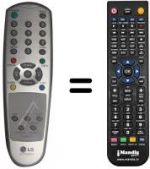 Mando a distancia equivalente LG CT 15Q91 KE / KEX