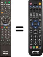 Mando a distancia equivalente Sony KDL-40CX525