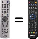 Mando a distancia equivalente JVC LT-19DK8WJ