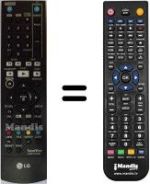 Télécommande équivalente LG AKB72197601