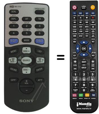 Replacement remote control RMX142 Replacement remote control RMX142