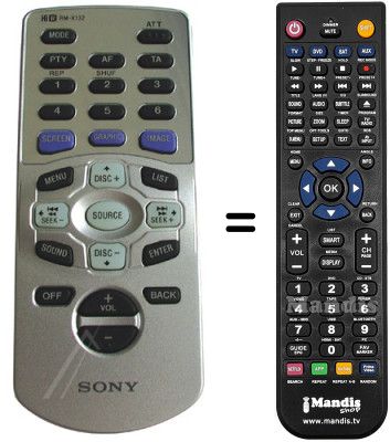 Replacement remote control RMX132 Replacement remote control RMX132